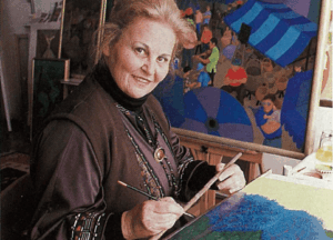 Anne in her studio, photographed for Signature magazine, 1987.