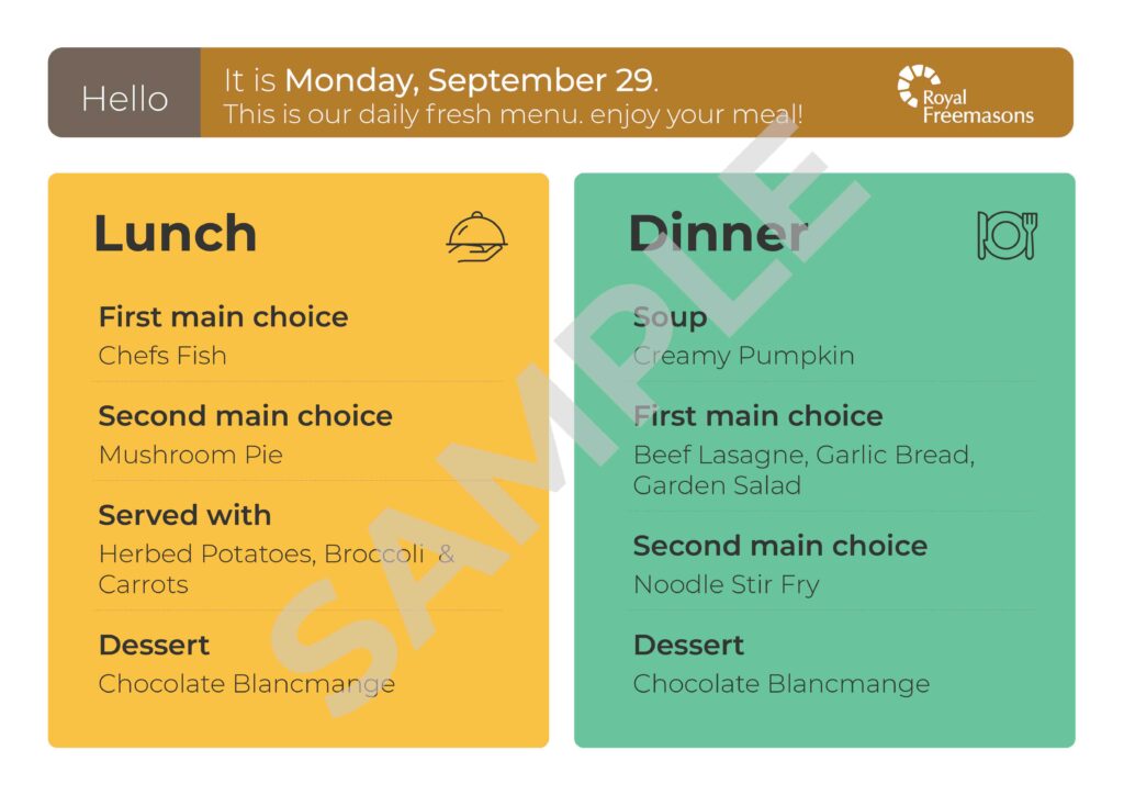 RF Daily menu Generic
