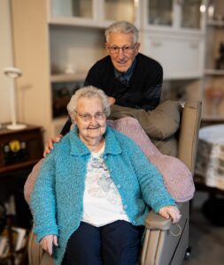 Older couple in a living room